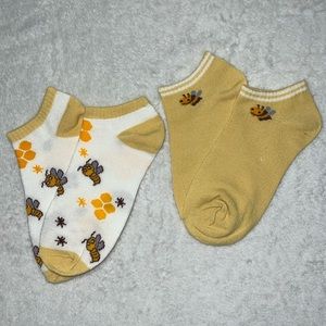 Cottagecore Honey Bees & Hive Print Socks